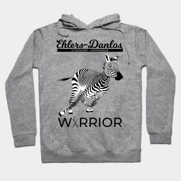 Ehlers Danlos Warrior Zebra Hoodie by Jesabee Designs